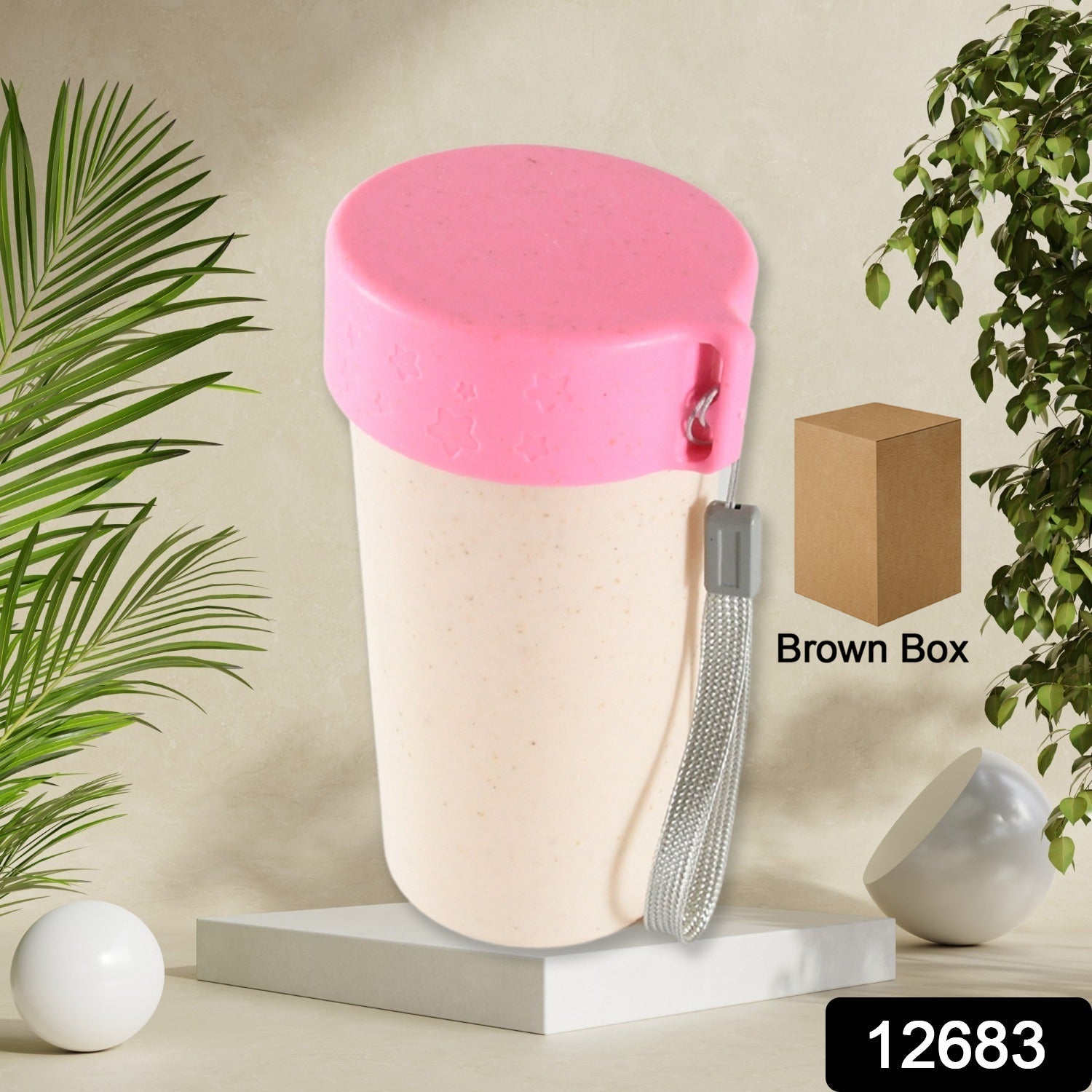 Travel Coffee Cup Portable Water Bottle Wheat Straw Coffee Tea Mug Coffee Mug with Lids for Coffee Tea (300 ML Approx) Travel Coffee Cup Portable Water Bottle Wheat Straw Coffee Tea Mug Coffee Mug with Lids for Coffee Tea (300 ML Approx)